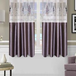 Romee Grey Polyester Floral Curtains and Sheers-image-86