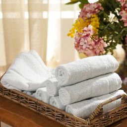 Pure Home and Living Light Blue Cotton Sheared Face Towels - Set of 8-99