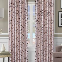 Romee Beige Cotton Floral Curtains and Sheers-14