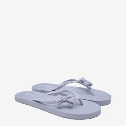 LUNA BLU by Westside Dusty Blue Bow-Detailed Flip-Flop-image-5
