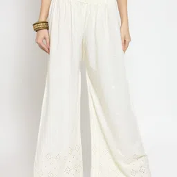 TULIP 21 Women Hem Design Flared Ethnic Palazzos-image-62