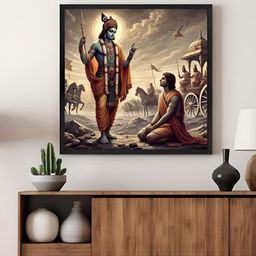 999Store Brown & Yellow Religious Canvas Wall Art-image-73
