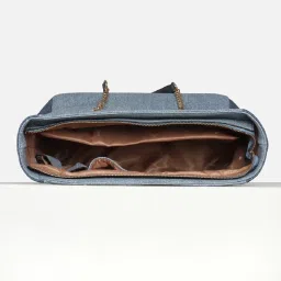 Allen Solly Blue Color Block Free Size Tote Handbag image 4