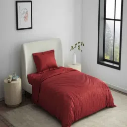 Spaces Solid Red 480 GSM Polyester Single Fleece Blanket image 2