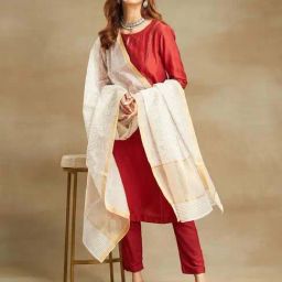 Fabindia Beige Printed Dupatta-picture-38