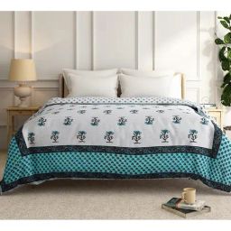 India Circus By Krshna Mehta Multi Cotton Printed Bed Cover-image-33