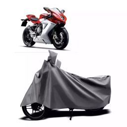 Auto Pearl Two Wheeler Cover with Bag for MV Agusta F3, Silver-image-70