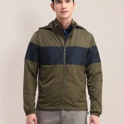 U.S. Polo Assn. Green & Black Regular Fit Colorblock Jacket-16