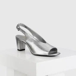 Oroh Salerno Women Metallic Leather Block Heel Sandals-10