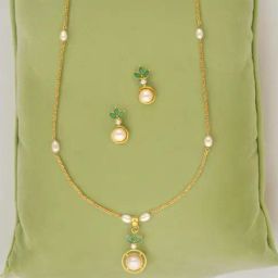 Sri Jagdamba Pearls Ethereal Pearl Chain Set-image-80