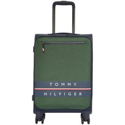 TOMMY HILFIGER Lewiston Dark Green & Navy 8 Wheels Small Soft Cabin Trolley Bag-42