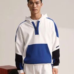 Rare Rabbit White Regular Fit Colorblock Sweatshirt-image-13