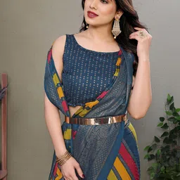 DIVASTRI Woven Design Satin Saree-picture-15