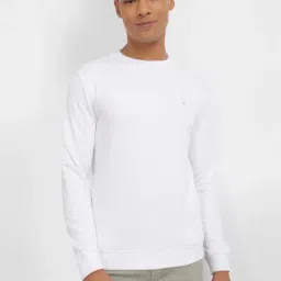 Allen Solly White Cotton Regular Fit Sweatshirt-picture-32