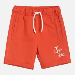 MINIKLUB Orange Baby Boys Knee Length Shorts-image-40
