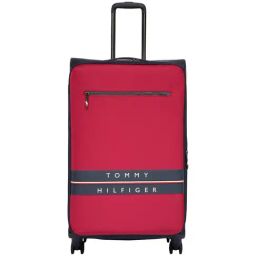 TOMMY HILFIGER Lewiston Red & Navy 8 Wheels Large Soft Cabin Trolley Bag-image-49