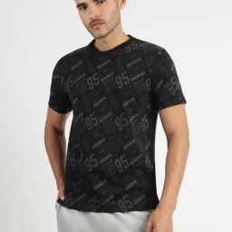 Reebok Black Regular Fit Print T-Shirt-image-33