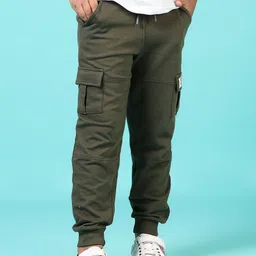 V-Mart Boys Cotton Solid Loop Knit Track Pants-image-98