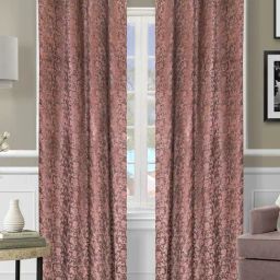 Romee Brown Jaquard Printed Curtains and Sheers-47