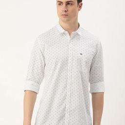 Peter England Men Slim Fit Opaque Printed Casual Shirt-picture-41