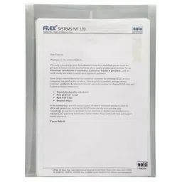 Solo A4 Size Clear Documents Bag - string Closure, CH 114 image 2