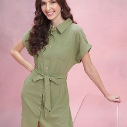 DressBerry Shirt Dress with Belt-image-57