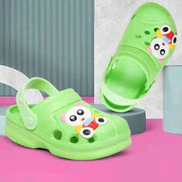 Trendmode Kids Printed Led Light Flip Flop Clogs-1
