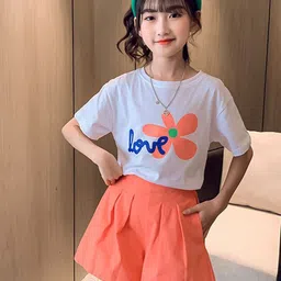 StyleCast x Revolte Girls Floral Printed Pure Cotton T-shirt & Shorts-picture-28