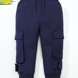 Kookie Kids Full Length Joggerpants Solid - Navy Blue-picture-17