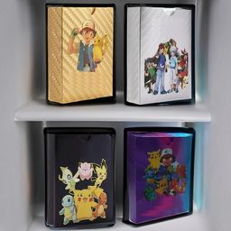 Vworld 220 Pcs Playing Cards 55 Gold 55 Silver 55 Black  55 Rainbow Cards All Rare Series Set of 220 Cards TCG Deck Box - Pack of 4-16