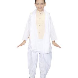 Kaku Fancy Dresses Sardar Vallabh Bhai Patel National Hero Freedom Fighter  Republic Day & Independence Day Theme Costume Set  - White-image-10