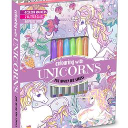 Hello Friend Books Unicorn Anti Stress Colouring Pack: Art Kit with Neon Pens, Glitter Tubes and Colouring Sheets to Relax the Mind-15