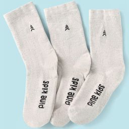 Pine Kids Knit Ankle Length Socks with Brand Name Design Pack of 3 (Color May Vary)-image-82