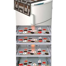 Dakshya Industries Fridge Top Cover and Fridge Mat Combo Set of 5-picture-43
