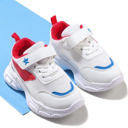 Cute Walk by Babyhug Velcro Closure Sneakers with Tape Detailing - Red & White-image-22