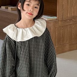 LULU & SKY Geometric Checked Top-picture-35