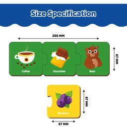 MiniLeaves Mix and Match Colour Matching Wooden Jigsaw Puzzle Series 1 Set of 5  - 3 Pieces each image 3