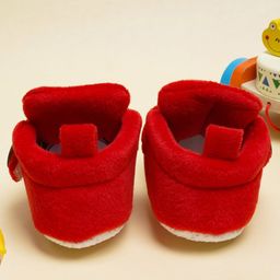 Neska Moda Solid Anti Slip Button Closure Booties - Red image 5