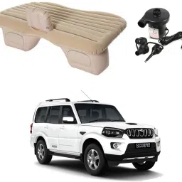 Car Travel Inflatable Bed Mattress with Two Air Pillows For Mahindra Scorpio Car Inflatable Bed-26