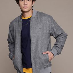The Roadster Lifestyle Co. Reversible Textured Bomber Jacket-picture-49