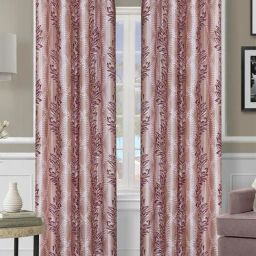 Romee Beige Polyester Floral Curtains and Sheers-image-1