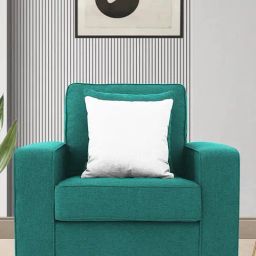 Febonic Sea Green Neem Wood Ladybug 1 Seater Sofa-image-19