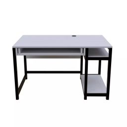 Riyan Luxiwood Carter Computer Table with Keyboard Tray White 60 x 120 x 75 cm, RLST014KLC-1