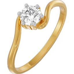 Emori 18k Yellow Gold & Diamond Glistening Solitaire Ring-image-78