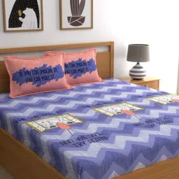 My Room Purple 210 TC Cotton Bed Sheet Set-picture-26