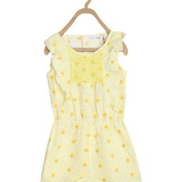 Elle Kids Yellow Cotton Printed Jumpsuit-image-49