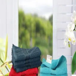 LORENA 100% Cotton Super-Soft Terry Towels -12pc Face Towel (d`ross) solid-multi-18