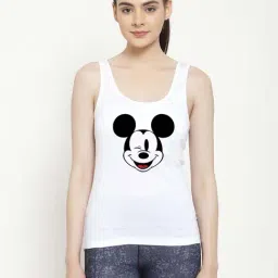 Friskers White Printed Camisole-picture-0