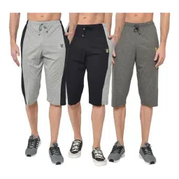 Vimal Jonney Multicolor Regular Fit Capris - Pack of 3-picture-4