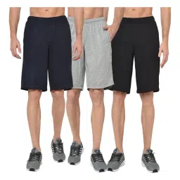 Vimal Jonney Multicolor Regular Fit Shorts - Pack of 3-image-87